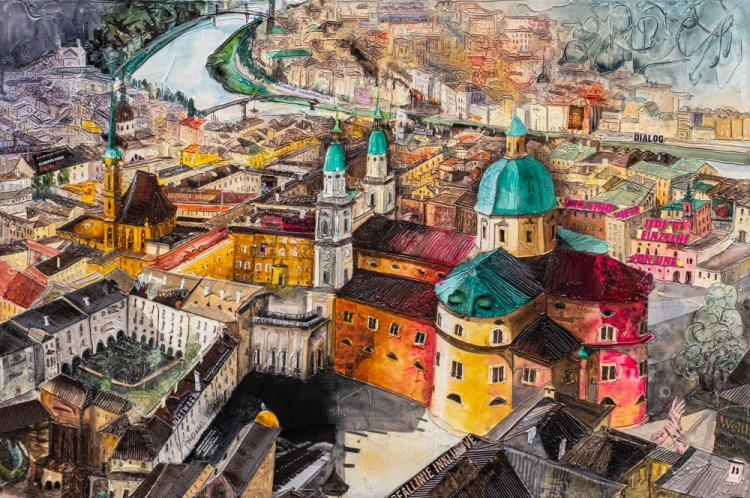 Johanna Kopp Mixed Media Collagen Collage Salzburg Malerei Kunst Malerin Salzburg