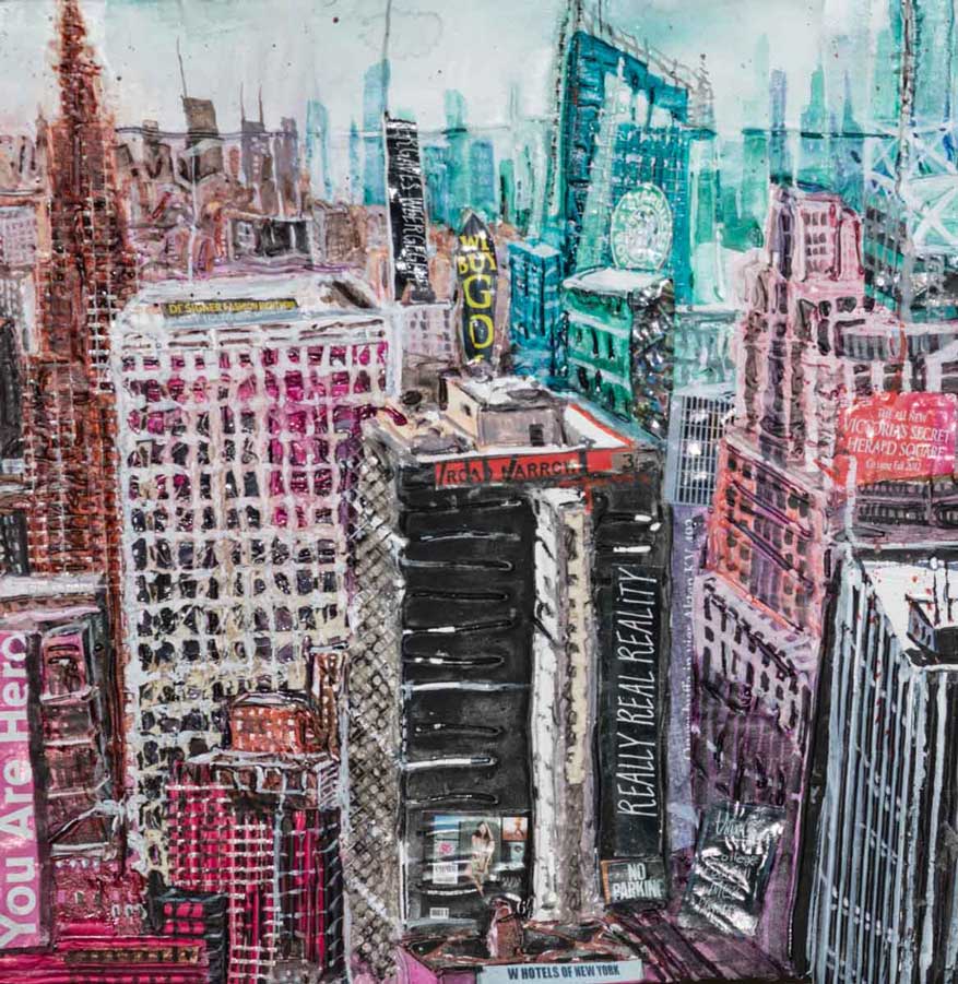 Johanna Kopp Mixed Media Collagen Collage Salzburg Malerei Kunst Malerin N.Y. Midtown
