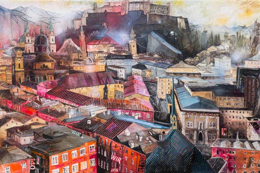 Johanna Kopp Mixed Media Collagen Collage Salzburg Malerei Kunst Malerin Salzburg