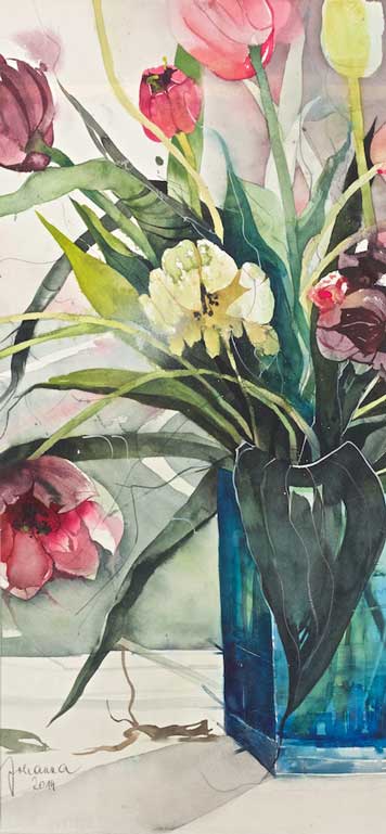 Johanna Kopp Aquarelle Aquarell Salzburg Malerei Kunst Malerin Tulpen