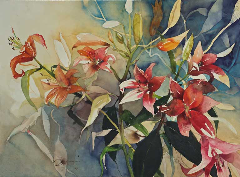 Johanna Kopp Aquarelle Aquarell Salzburg Malerei Kunst Malerin Lilien