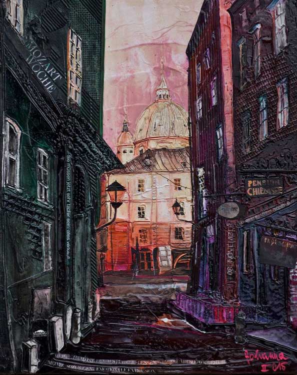 Johanna Kopp Mixed Media Collagen Collage Salzburg Malerei Kunst Malerin Salzburg-Chiemseegasse