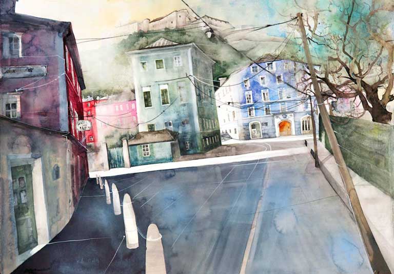 Johanna Kopp Aquarelle Aquarell Salzburg Malerei Kunst Malerin Salzburg - Nonntal