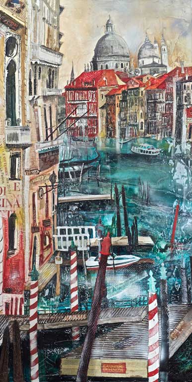 Johanna Kopp Mixed Media Collagen Collage Salzburg Malerei Kunst Malerin Venedig Santa