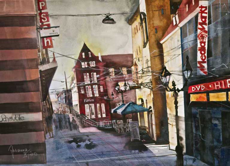 Johanna Kopp Aquarelle Aquarell Salzburg Malerei Kunst Malerin Würzburg II