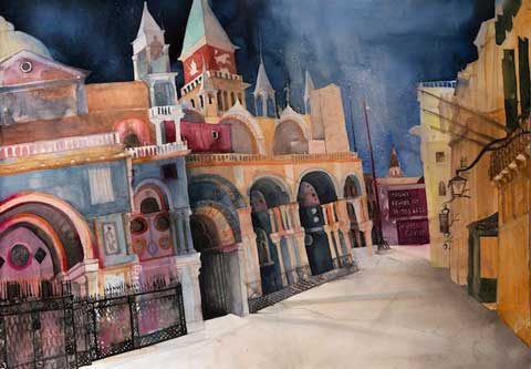 Johanna Kopp Aquarelle Aquarell Salzburg Malerei Kunst Malerin Venedig - Basilica San Marco