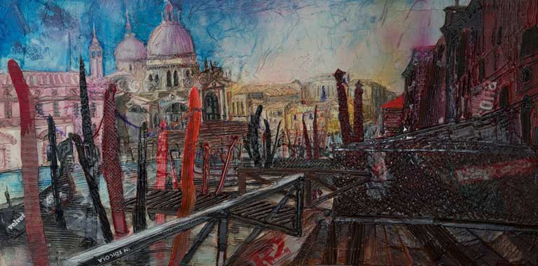 Johanna Kopp Mixed Media Collagen Collage Salzburg Malerei Kunst Malerin Venedig - Santa Maria della Salute